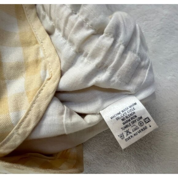 Lizsport Womens Yellow & White Gingham Button-Up Vest Large Lined Lightweight - Picture 4 of 7